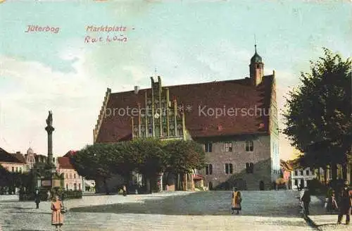 AK / Ansichtskarte Jueterbog Brandenburg Marktplatz Rathaus