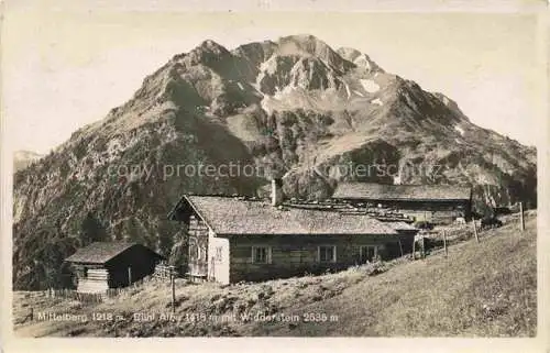 AK / Ansichtskarte MITTELBERG  Kleinwalsertal AT Buehl Alpe mit Widderstein