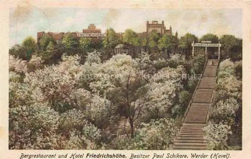 AK / Ansichtskarte Werder Havel Bergrestaurant Hotel Friedrichshoehe
