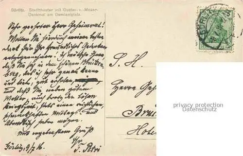 AK / Ansichtskarte GoeRLITZ  Sachsen Kaisertrutz mit Stadttheater