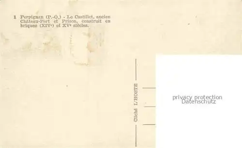 AK / Ansichtskarte PERPIGNAN_66_Pyrenees Orientales Le Castillet ancien Chateau Fort et Prison 