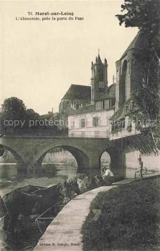 AK / Ansichtskarte Moret sur Loing_77_Seine et Marne Abreuvoir pres la porte du Pont 