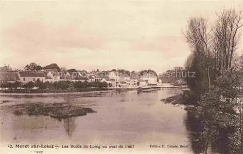 AK / Ansichtskarte Moret sur Loing_77_Seine et Marne Les Bords du Loing en aval du Pont 