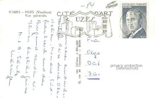 AK / Ansichtskarte Murs_Apt_84_Vaucluse Vue generale 