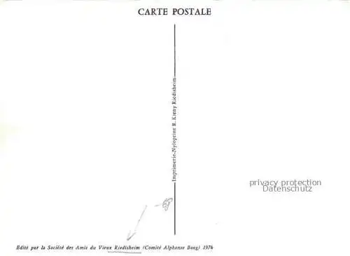 AK / Ansichtskarte Riedisheim_Mulhouse_68_Haut Rhin Temple protestant Zeichnung 
