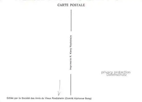 AK / Ansichtskarte Riedisheim_Mulhouse_68_Haut Rhin Rue de Verdun Raabgassla Zeichnung 