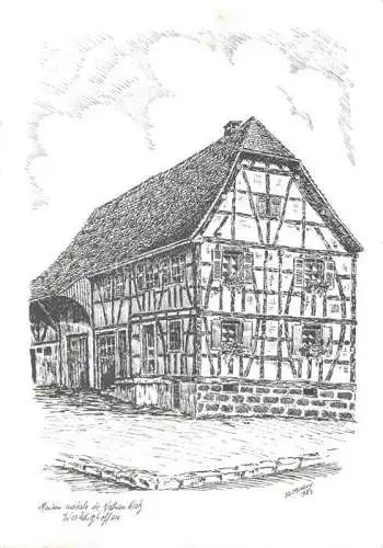 AK / Ansichtskarte Waldighoffen_Altkirch_68_Haut Rhin Maison natale de Nathan Katz Zeichnung 