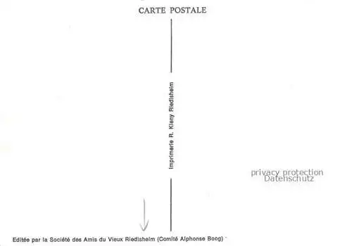 AK / Ansichtskarte Riedisheim_Mulhouse_68_Haut Rhin Maison Buttner Rue du Marechal Foch Dessin 