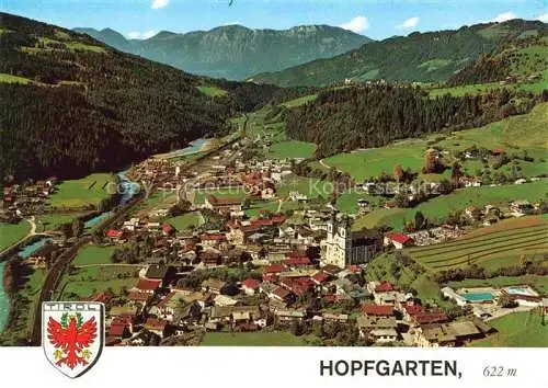 AK / Ansichtskarte Hopfgarten Brixental Tirol AT Fliegeraufnahme mit Barocker Pfarrkirche