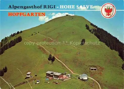 AK / Ansichtskarte Hopfgarten Brixental Tirol AT Alpengasthof Rigi Hohe Salve Fliegeraufnahme