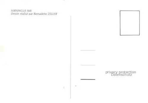 AK / Ansichtskarte Hirsingue_Altkirch_68_Haut Rhin Dessin realise par Bernadette Zeller 