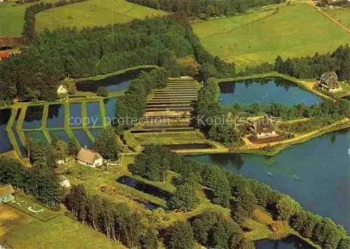 AK / Ansichtskarte Soltau Soltau-Fallingbostel Niedersachsen Forellenzucht Spiekerhof Fliegeraufnahme