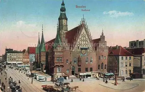 AK / Ansichtskarte Breslau WROCLAW PL Rathaus Feldpost