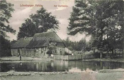 AK / Ansichtskarte Fallingbostel Bad Baeuerliches Anwesen am Dorfteiche Lueneburger Heide