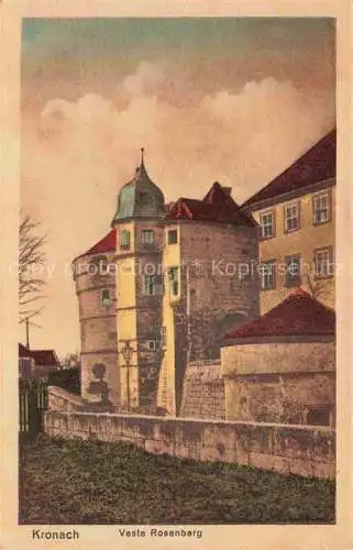 AK / Ansichtskarte Kronach Oberfranken Veste Rosenberg Kuenstlerkarte