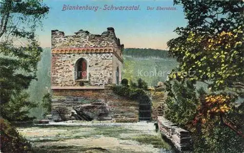 AK / Ansichtskarte Schwarzatal Thueringen Blankenburg Der Eberstein