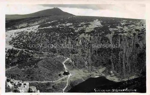 AK / Ansichtskarte Karpacz Krummhuebel Riesengebirge PL Panorama Blick gegen Schneekoppe