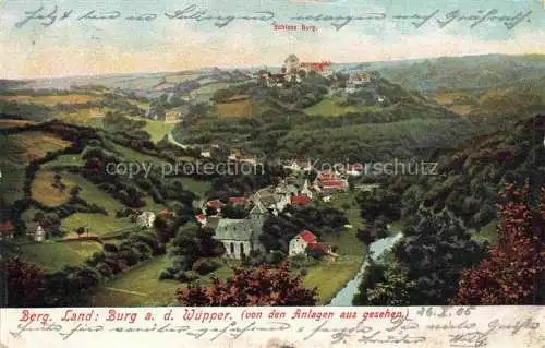 AK / Ansichtskarte Burg Wupper SOLINGEN Panorama Blick von den Anlagen aus Schloss Burg
