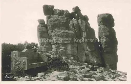 AK / Ansichtskarte Podgorzyn Jelenia Gora Giersdorf Riesengebirge PL Mittagsteine Felsformationen