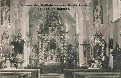 AK / Ansichtskarte Tepl Tepla CZ Inneres der Wallfahrtskirche Maria Stock