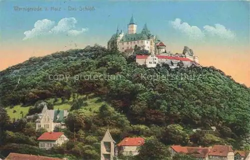 AK / Ansichtskarte Wernigerode Harz Blick zum Schloss Feldpost