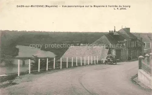 AK / Ansichtskarte Daon sur Mayenne_Chateau Gontier_53_Mayenne Vue panoramique sur la Mayenne a l entree du bourg 