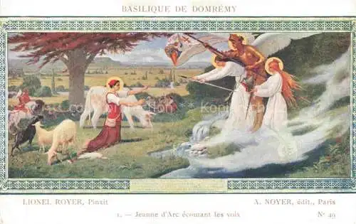 AK / Ansichtskarte Domremy la Pucelle_88_Vosges Basilique de Domremy Peinture Jeanne d Arc ecoutant les voix 