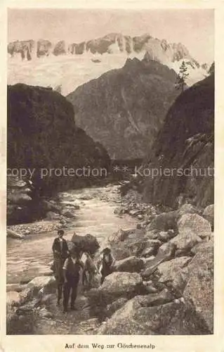 AK / Ansichtskarte Goeschenen_Goeschenen_UR Auf dem Weg zur Goeschenenalp 