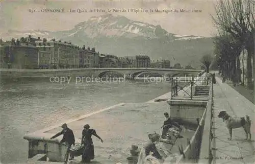 AK / Ansichtskarte GRENOBLE_38 Quais de l Isere Pont de l Hopital Montagne du Moucherotte 