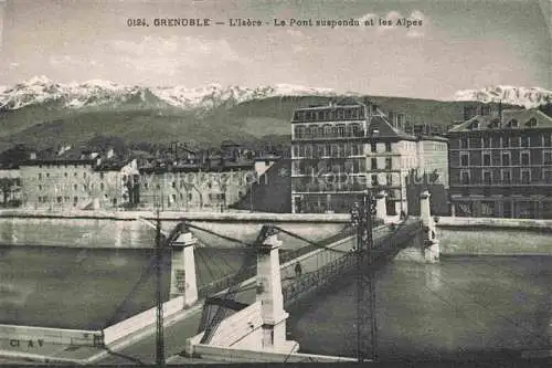 AK / Ansichtskarte GRENOBLE_38 Pont suspendu et les Alpes 