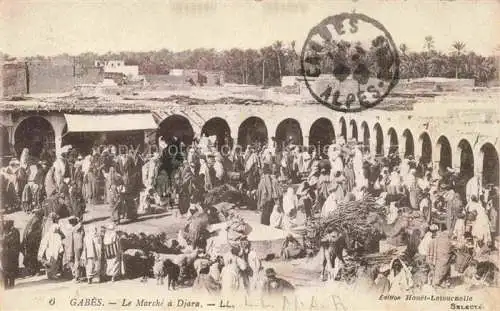 AK / Ansichtskarte Gabes Tunesie Marché à Djara