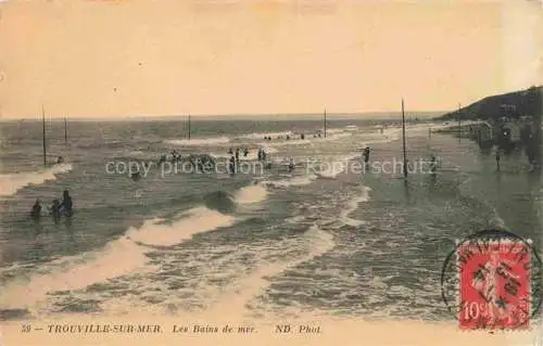 AK / Ansichtskarte TROUVILLE_ SUR MER_14_Calvados Les bains de mer 