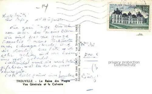 AK / Ansichtskarte TROUVILLE_ SUR MER_14_Calvados La Reine des Plages vue generale et le Calvaire 