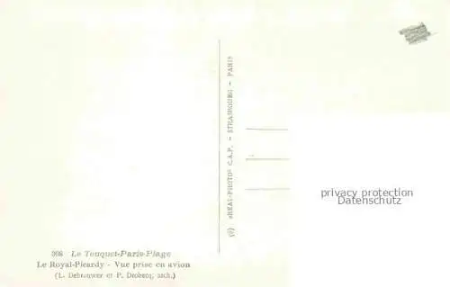 AK / Ansichtskarte LE_TOUQUET PARIS PLAGE_62_Pas de Calais Le Royal Picardy Hotel vue prise en avion 