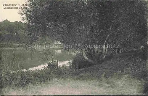 AK / Ansichtskarte Thomery_Fontainebleau_77_Seine et Marne Les Bords de la Seine 