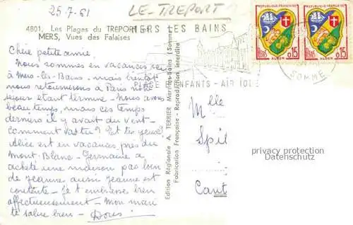 AK / Ansichtskarte LE_TREPORT_Dieppe_76_Seine Maritime Vues de falaises et la plage 