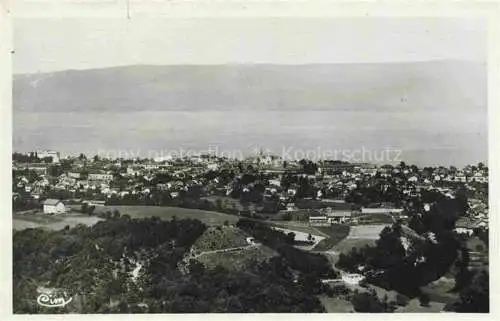 AK / Ansichtskarte Thonon les Bains_74_Haute Savoie Vue aerienne Lac Leman et la Cote Suisse 