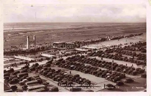 AK / Ansichtskarte LE_TOUQUET PARIS PLAGE_62_Pas de Calais La Digue Promenade et la nouvelle piscine vue aerienne 