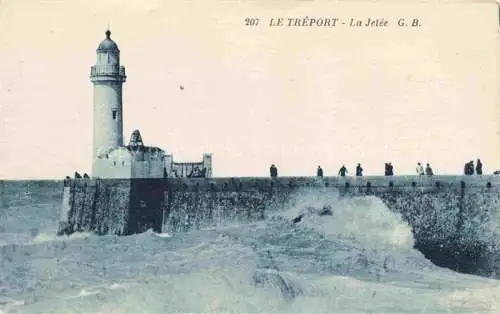 AK / Ansichtskarte LE_TREPORT_Dieppe_76_Seine Maritime La jetee et le phare 