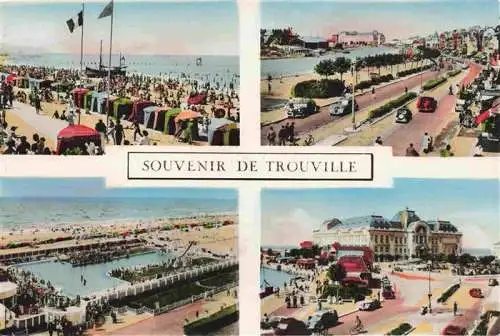 AK / Ansichtskarte TROUVILLE_ SUR MER_14_Calvados Vue generale Plage Piscine Hotel 