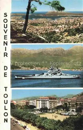AK / Ansichtskarte TOULON_ SUR MER_83_Var Vue panoramique Bateau Place