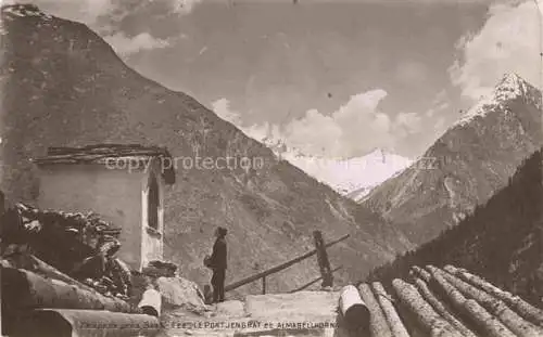 AK / Ansichtskarte Saas Fee_VISP_VS Chapelle Port Jengrat et Almagellhorn Walliser Alpen 