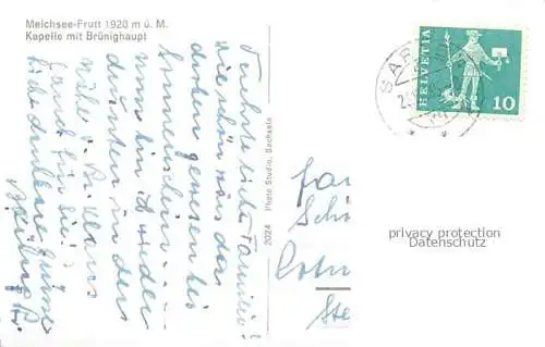 AK / Ansichtskarte Melchsee Frutt Kapelle mit Bruenighaupt Melchsee Frutt