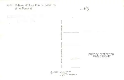 AK / Ansichtskarte Cabane_d_Orny_2688m_Trient_VS Cabane et le Portalet 
