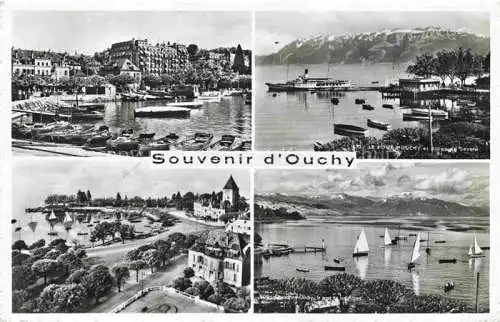 AK / Ansichtskarte Ouchy_LAUSANNE_VD Panorama Lac Leman Port Alpes 