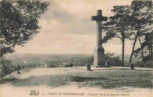 AK / Ansichtskarte FONTAINEBLEAU_77_Seine_et_Marne Foret Point de vue de la Croix du Calvaire 