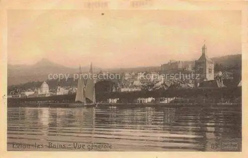 AK / Ansichtskarte Evian les Bains_74_Haute Savoie Vue generale Lac Leman 