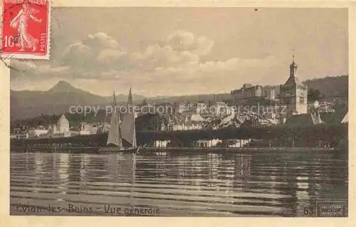 AK / Ansichtskarte Evian les Bains_74_Haute Savoie Vue generale Lac Leman 