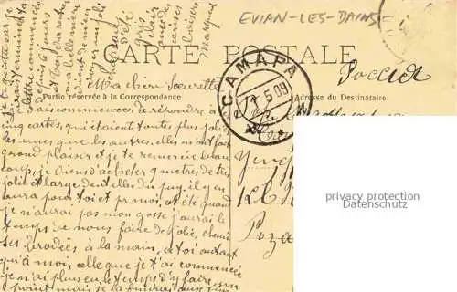 AK / Ansichtskarte Evian les Bains_74_Haute Savoie Vue generale Lac Leman 