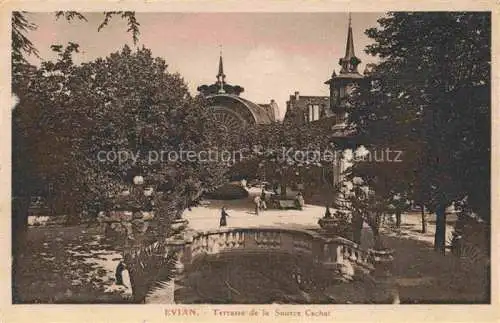 AK / Ansichtskarte Evian les Bains_74_Haute Savoie Terrasse de la Source Cachat 